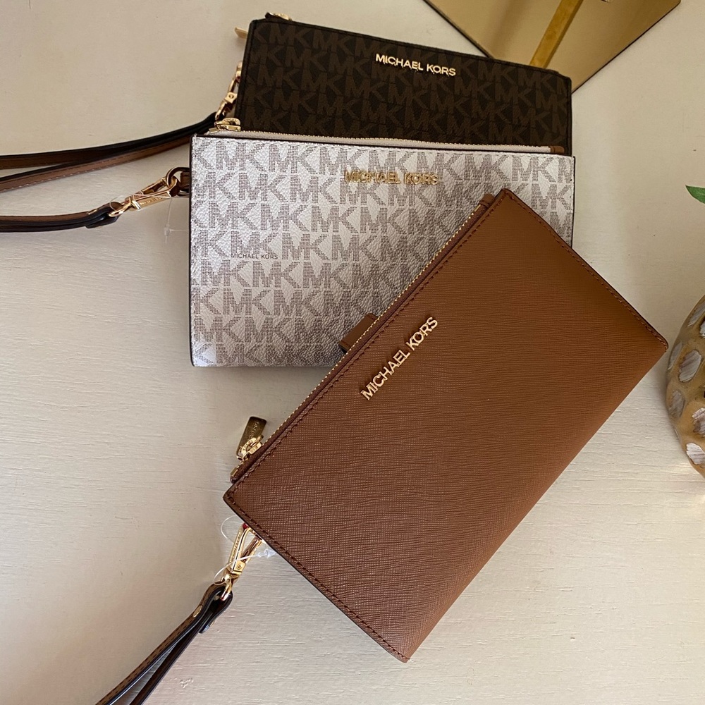 Double zipper mk wristlets - Picture 2 of 5